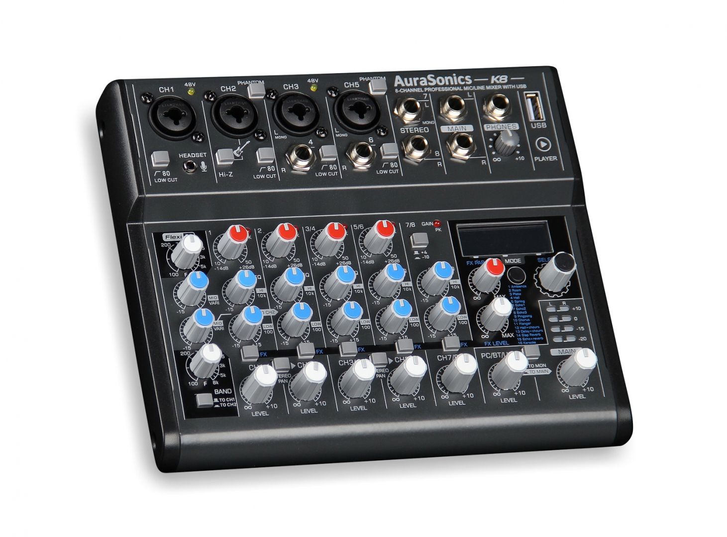 AuraSonics K8 компактный микшерный пульт в Кыштыме