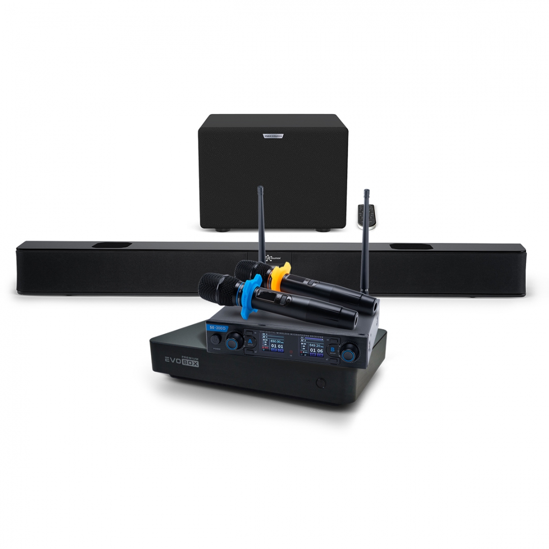 Hi-End караоке-система EVOBOX Premium + EvoSoundBar (саундбар с караоке) в Кыштыме