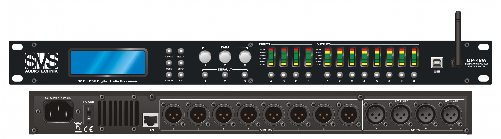 SVS Audiotechnik DP-48W Цифровой процессор: 4 входа 8 выходов в Кыштыме
