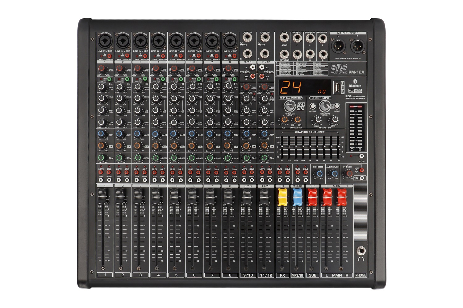 SVS Audiotechnik mixers PM-12A Активный аналоговый микшерный пульт, 12-канальный в Кыштыме
